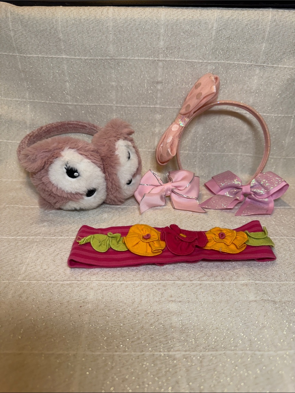 Headbands & Assorted Pink Hair Bows